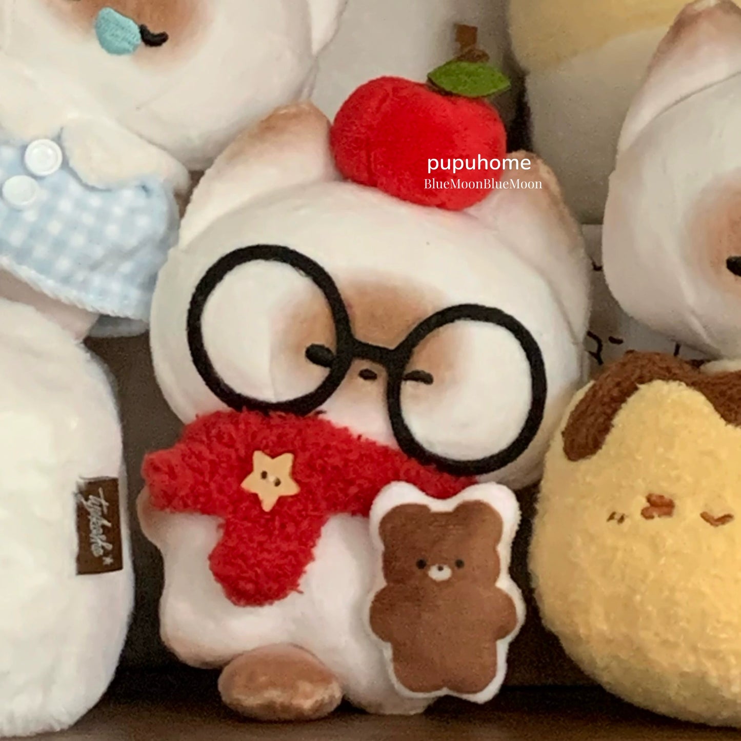 Mantou cat pupu Christmas pendant cotton doll