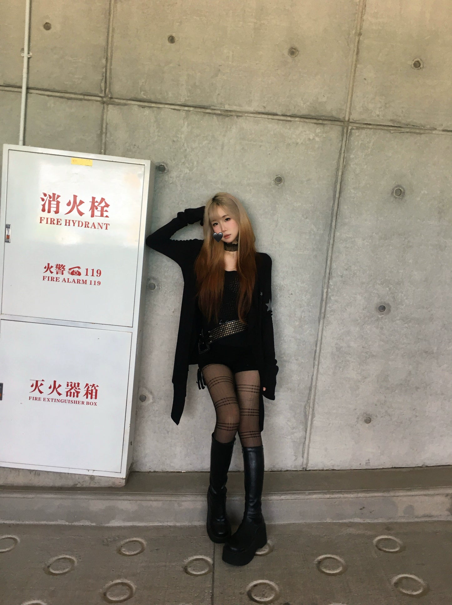 Irregular black robe cardigan with wing print