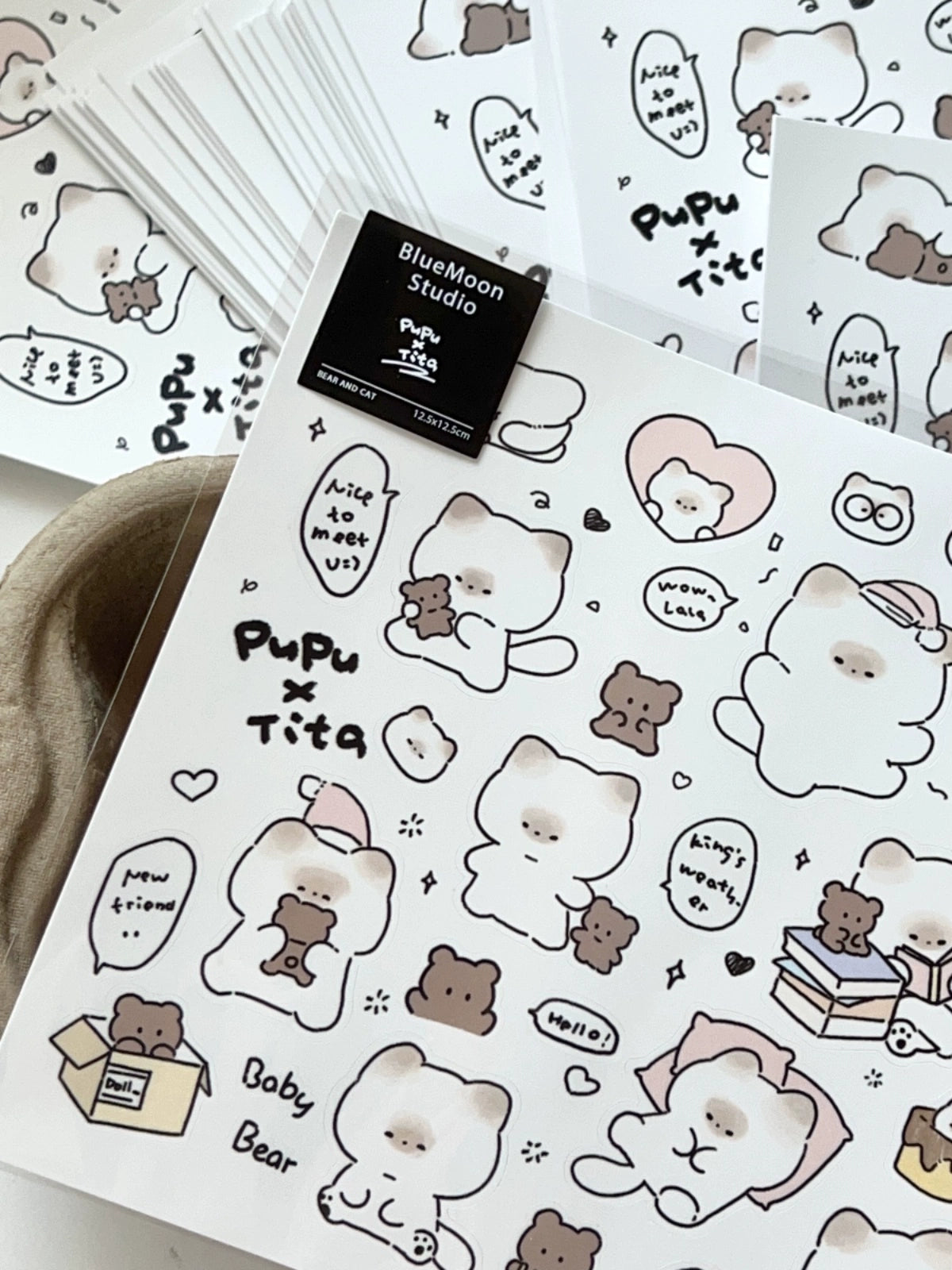 Pupu Cute Kitten PVC Stickers