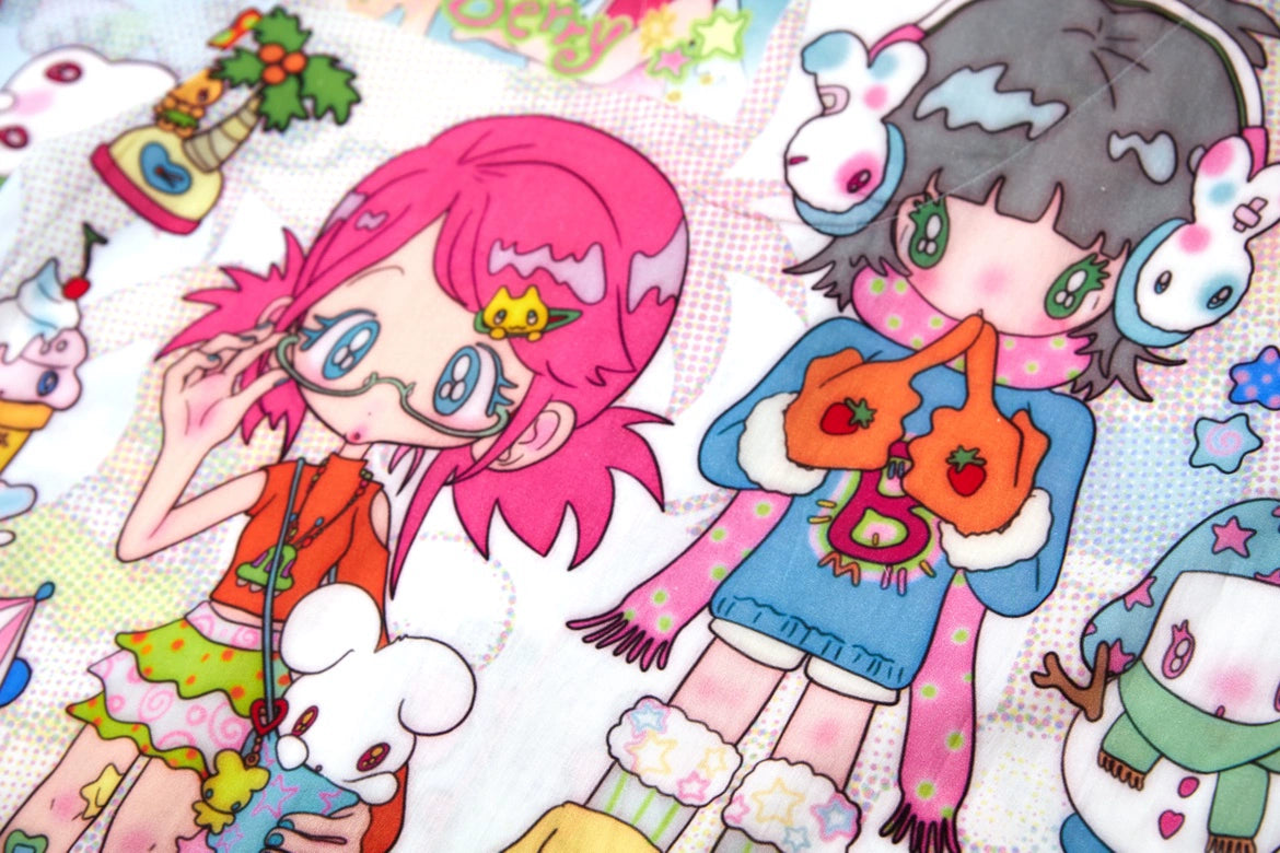 Cartoon two girls summer pajamas set