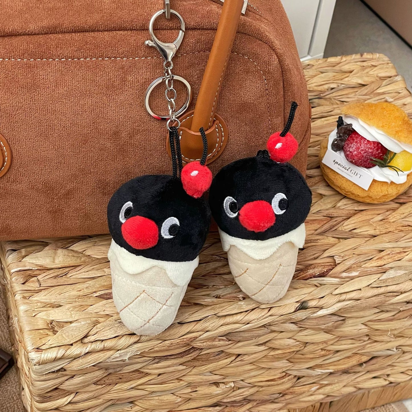 Cute Penguin Pingu Sweet Cone Ice Cream Pendant