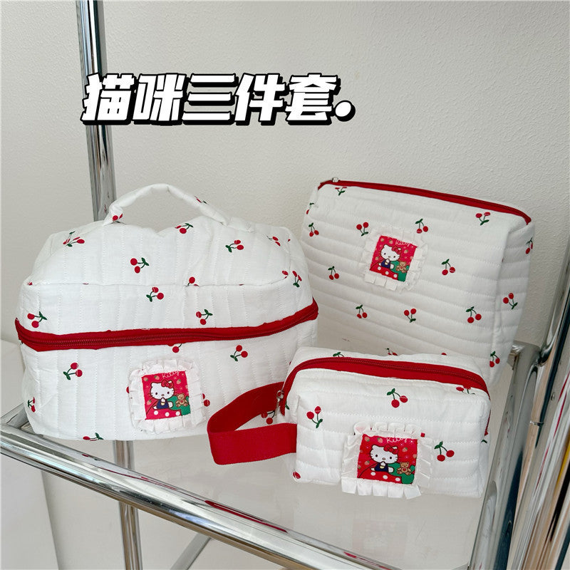 Cherry print Hello Kitty storage bag