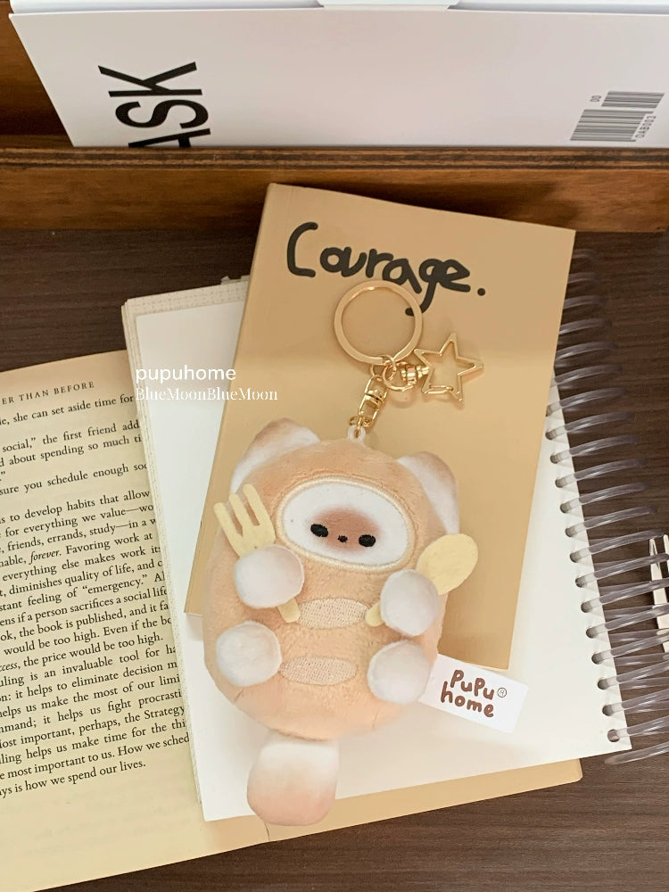 Mantou cat pupu small bread pendant cute