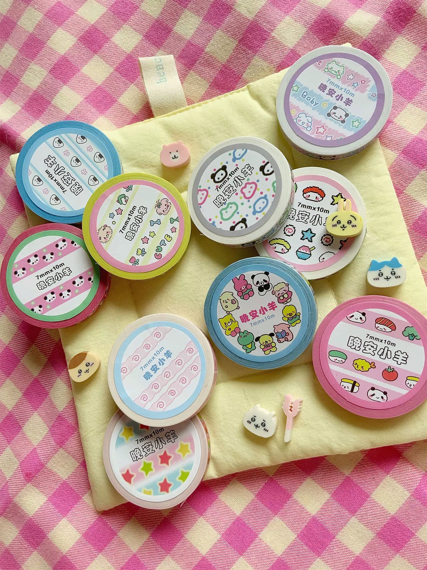 Showa Panda Puppy 7mm Pulling Strip Hand Account Tape