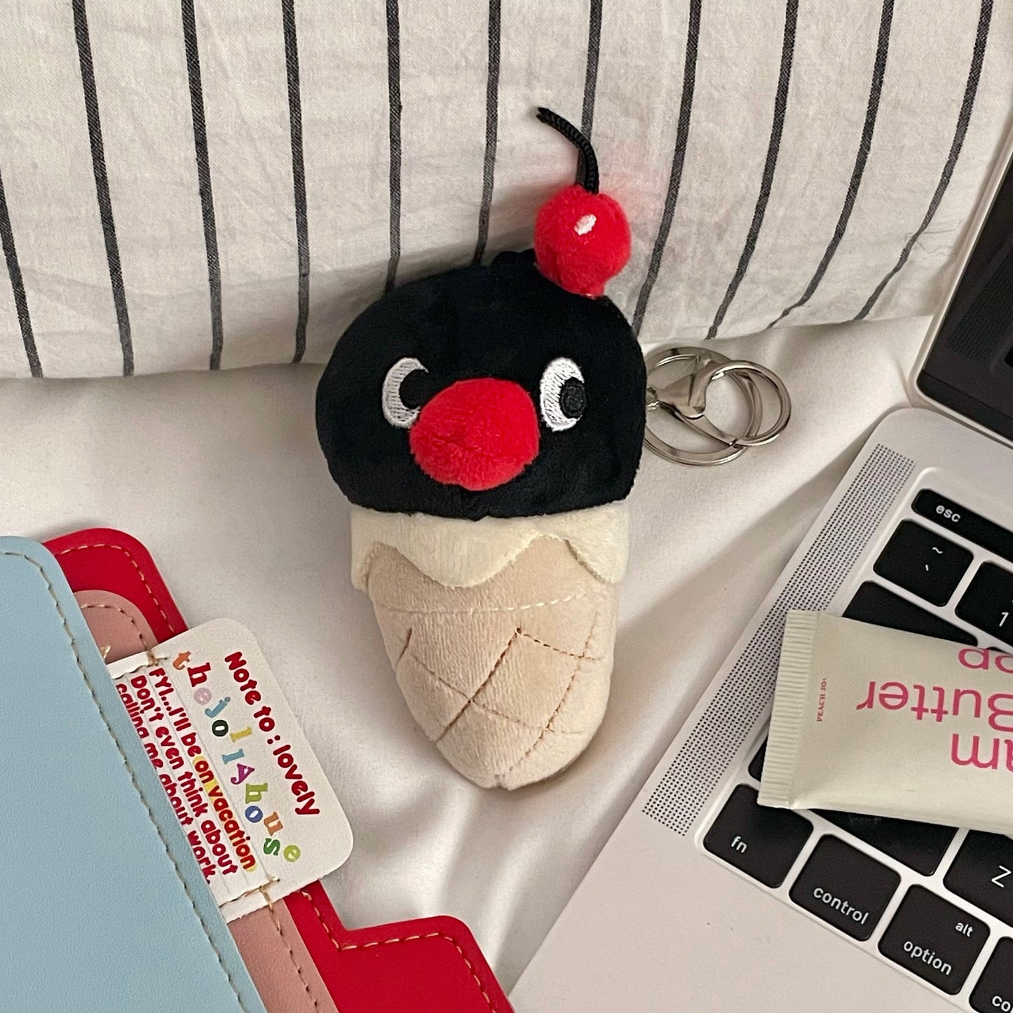 Cute Penguin Pingu Sweet Cone Ice Cream Pendant