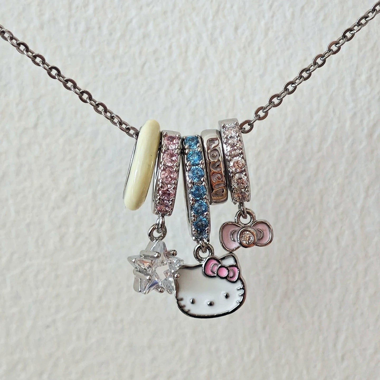 Sakura Pink Diamond KT Bracelet Necklace