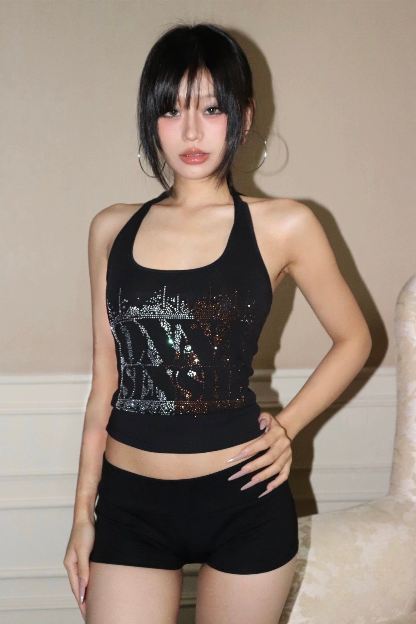 Neck strap hot diamond vest