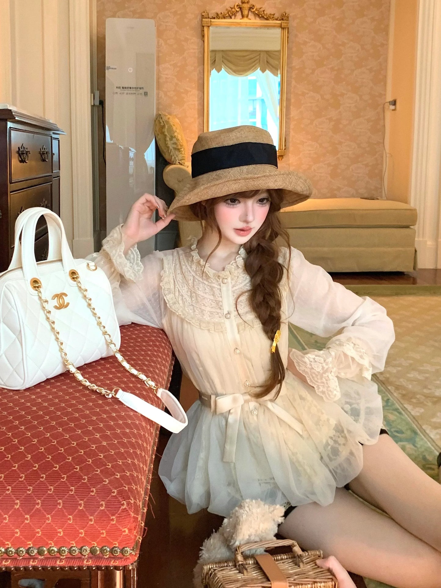 Victorian Lace Ruffle Blouse