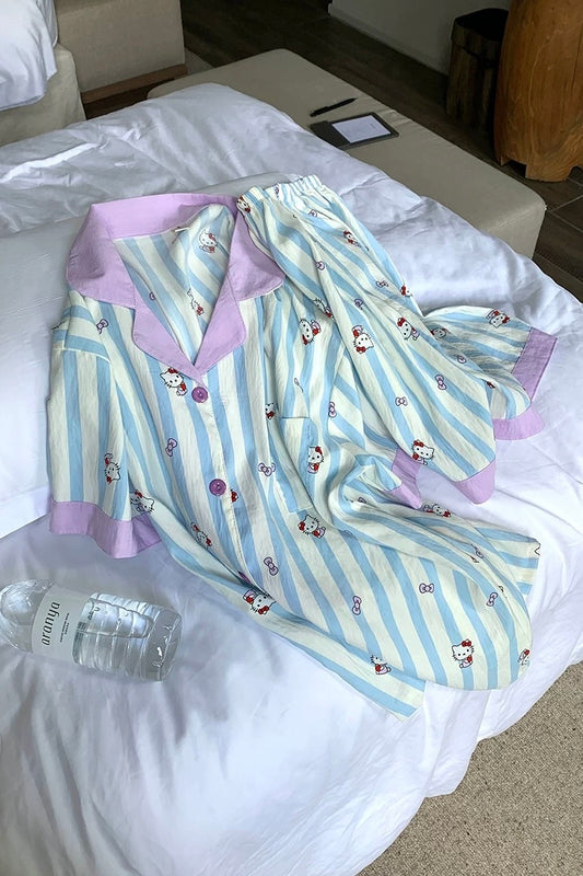 Ice Cream Stripe Hellokitty Pajama set