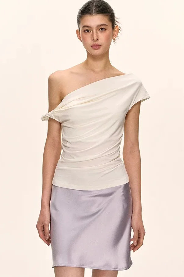 Satin acetate fish tail skirt