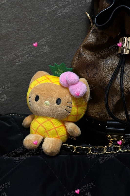 Hawaiian pineapple Hello Kitty plush pendant