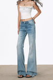 Low waisted flared jeans