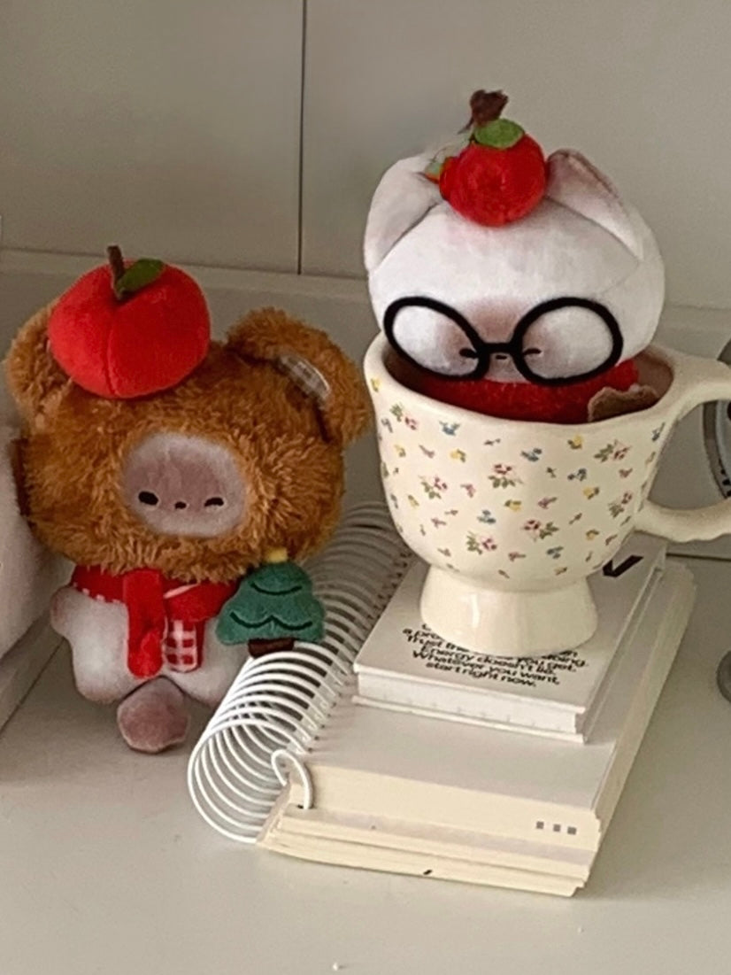 Mantou cat pupu Christmas plush charm