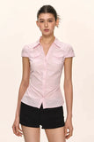 Pink short sleeved shirt