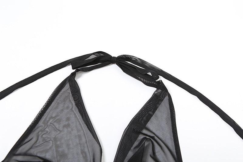 mesh tube top black