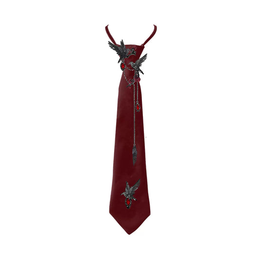 Qin Che red throne crow tie