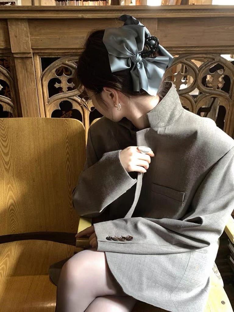 Satin bow hair catcher