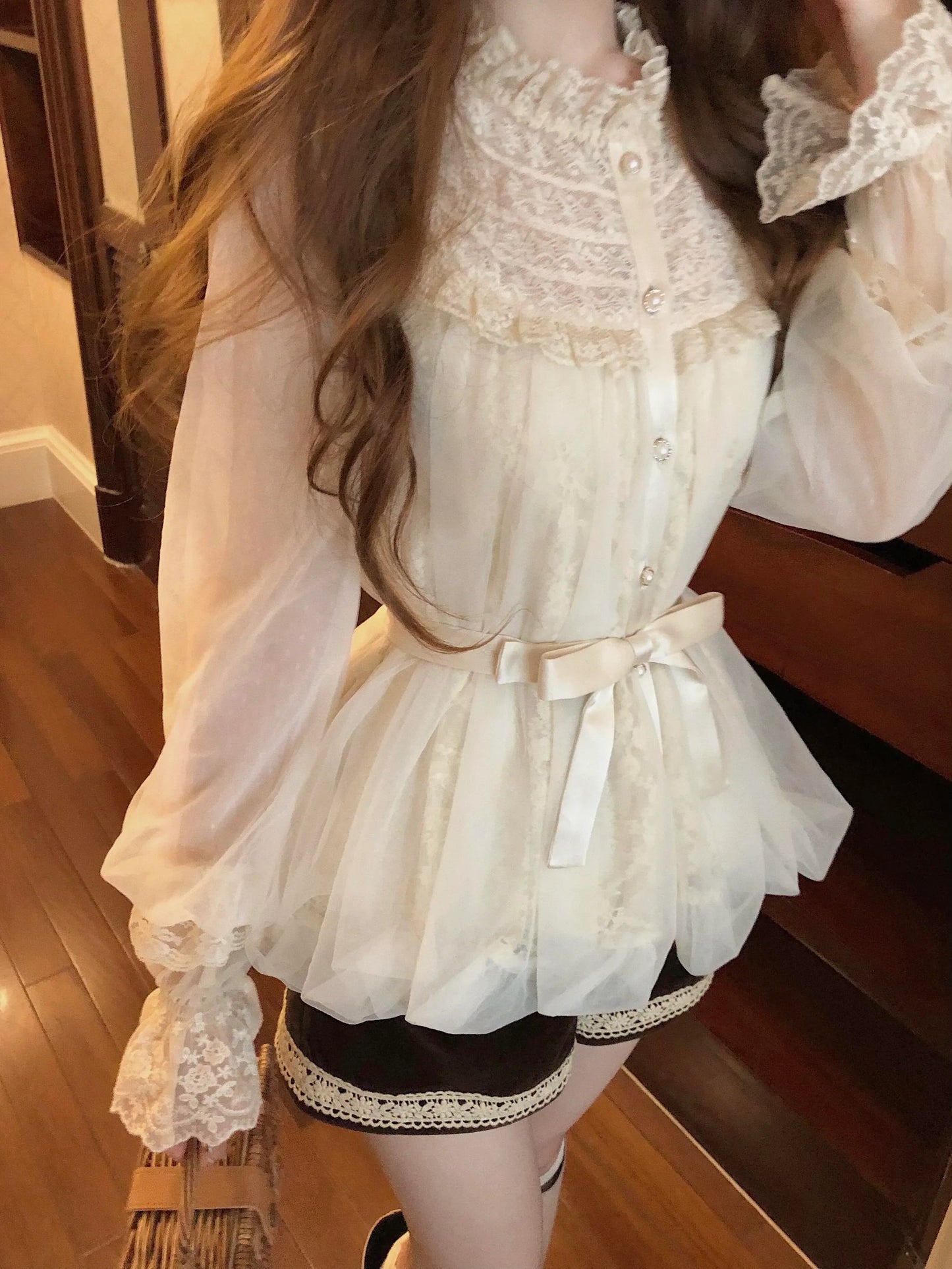 Victorian Lace Ruffle Blouse