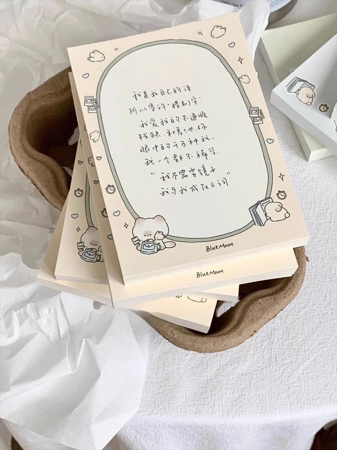 Mantou cat A6 small brick [Rabbit Manyuan series] notepad is thick