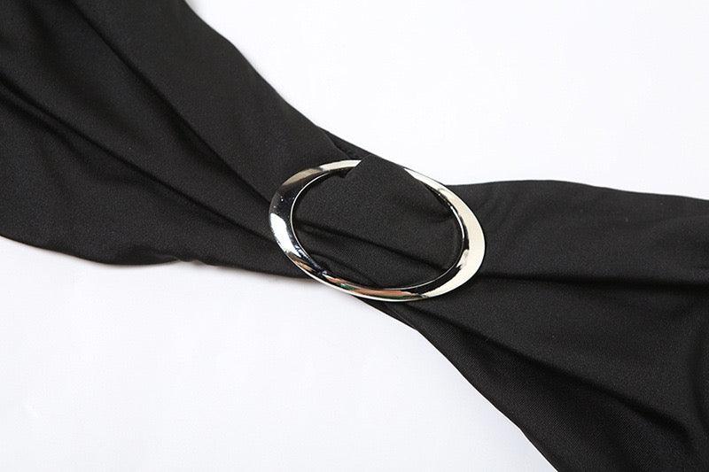 mesh tube top black