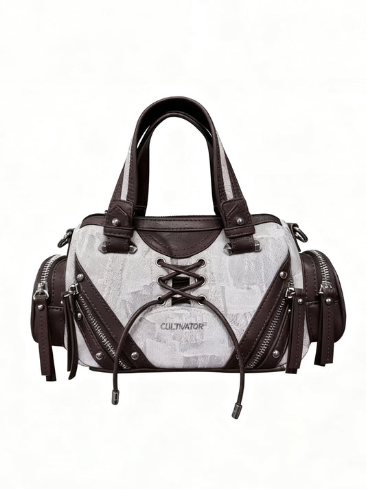 Splicing Handheld Crossbody Mini Motorcycle Pillow Bag