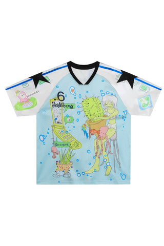 Octopus grass joint No. 6 light blue jersey