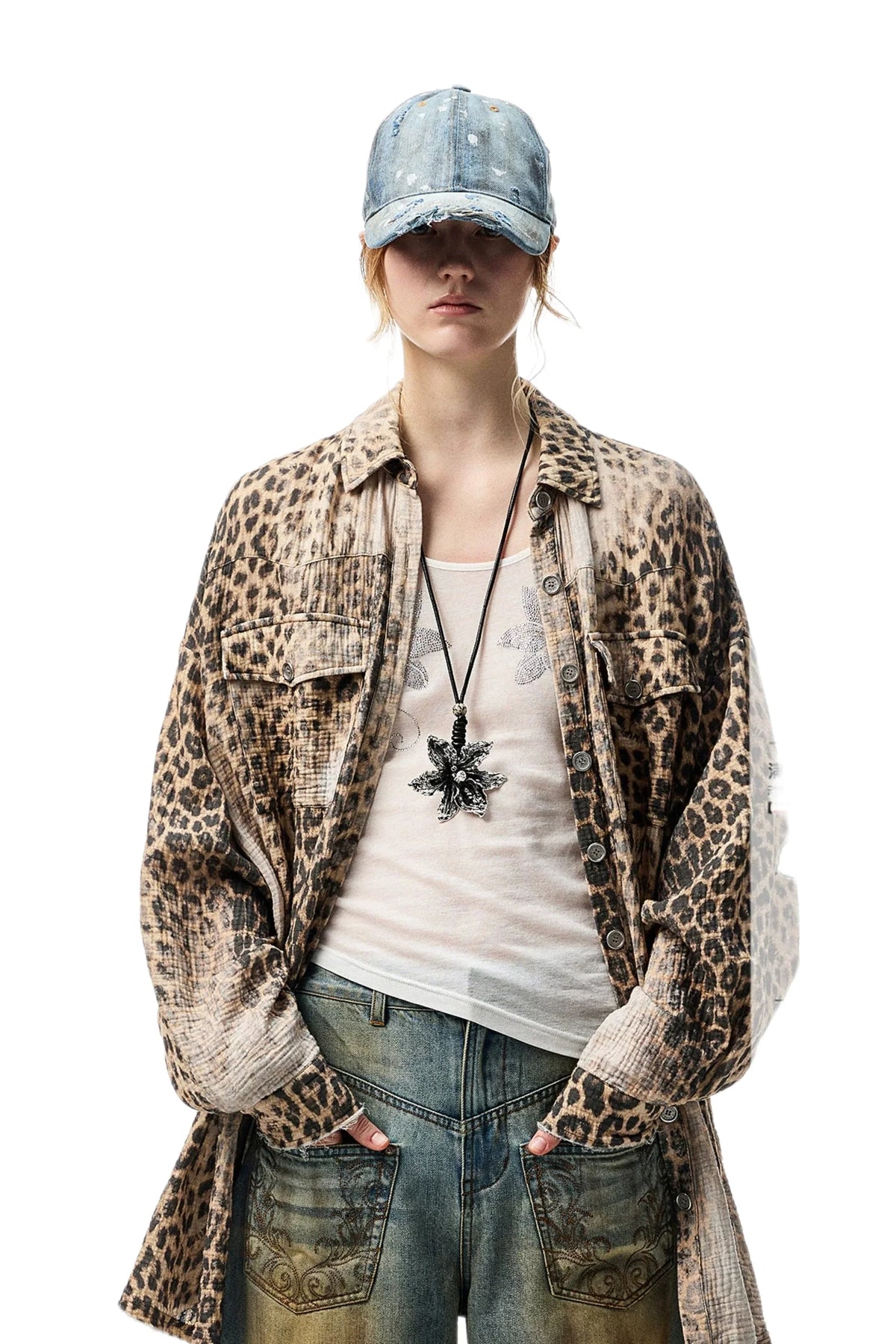 leopard print fuzzy shirt