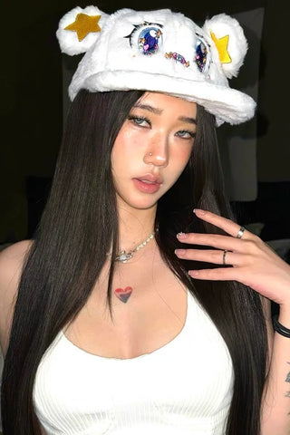 Two-dimensional embroidery hat