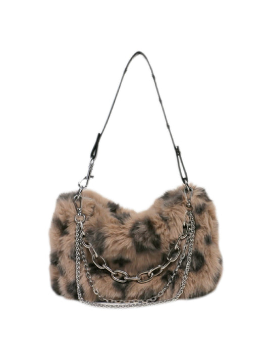 fluffy shoulder crossbody bag