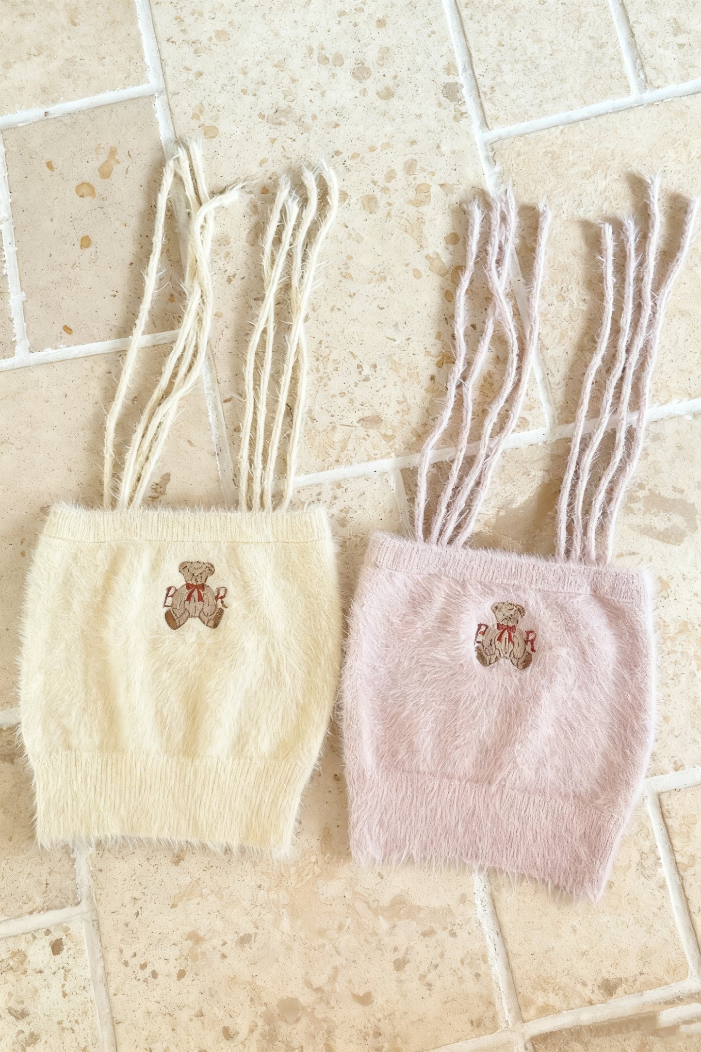 Imitation mink fur plush teddy bear sweater cami