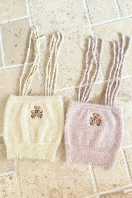 Imitation mink fur plush teddy bear sweater cami