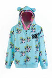 Powerpuff Girl Cartoon Printed Double Hat Hoodie
