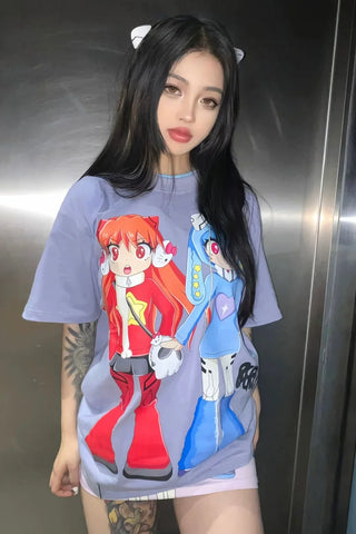 PaoCai joint Eva Lingpoli Asuka print tee