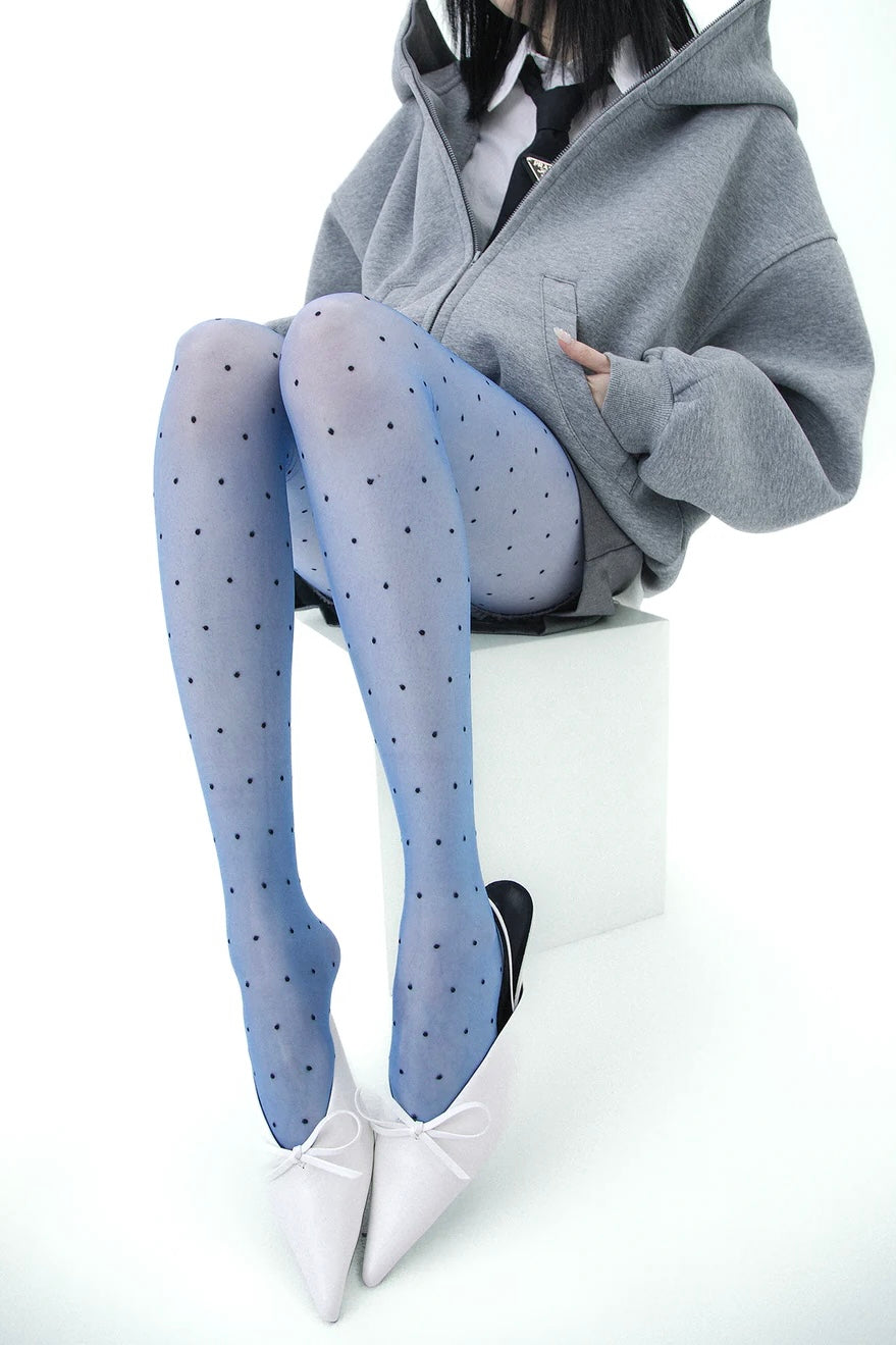 Round Dot Wave Dot Silk Stocking