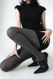 diamond grid pattern tights