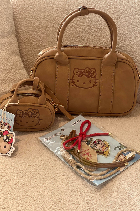 Brown Tanned Hello kitty Bag