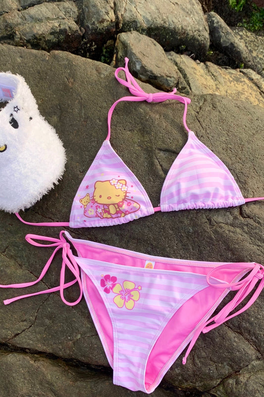 Pink Tanned Hellokitty Bikini