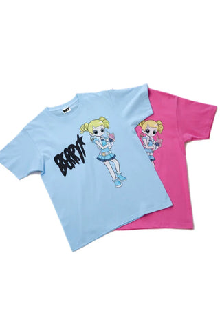 Flying Little Police Girl Printed Tee Short Sleeve Cotton