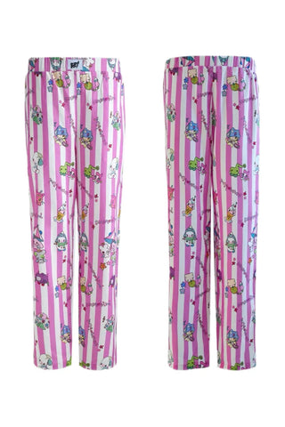 Pink striped cute doll pajama pants