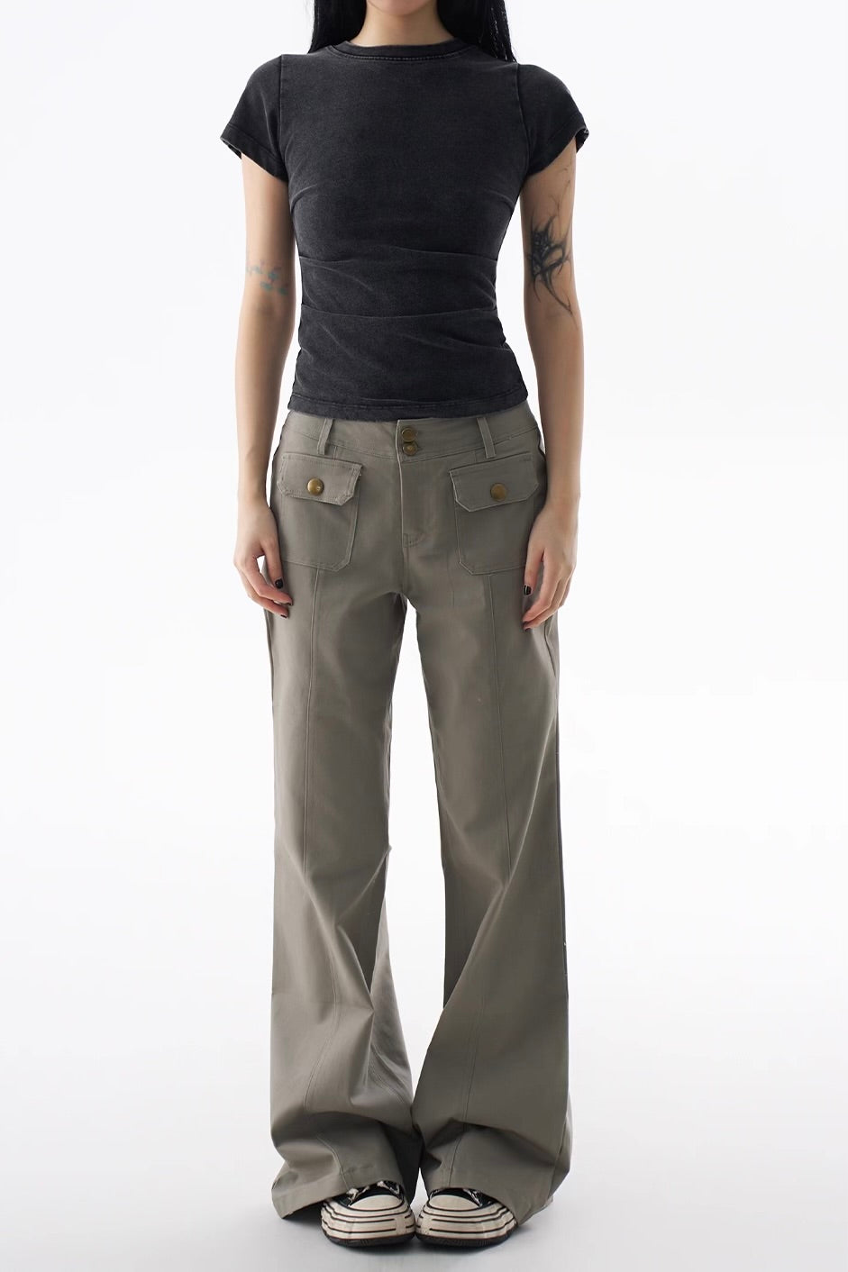 Micro pull work pants