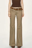 Khaki bootcut jeans