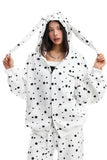 white rabbit ears hooded sweatshirt pants two-piece set