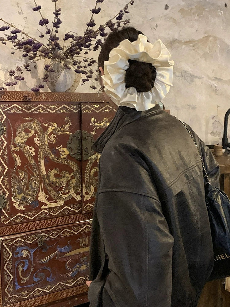 Satin, fungus, lace, scrunchie