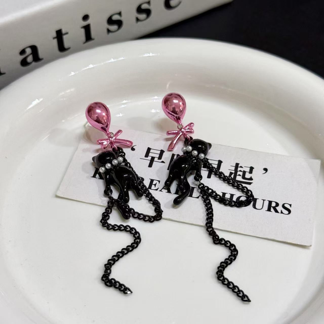 Glasses Doctor Rabbit Necklace Earrings