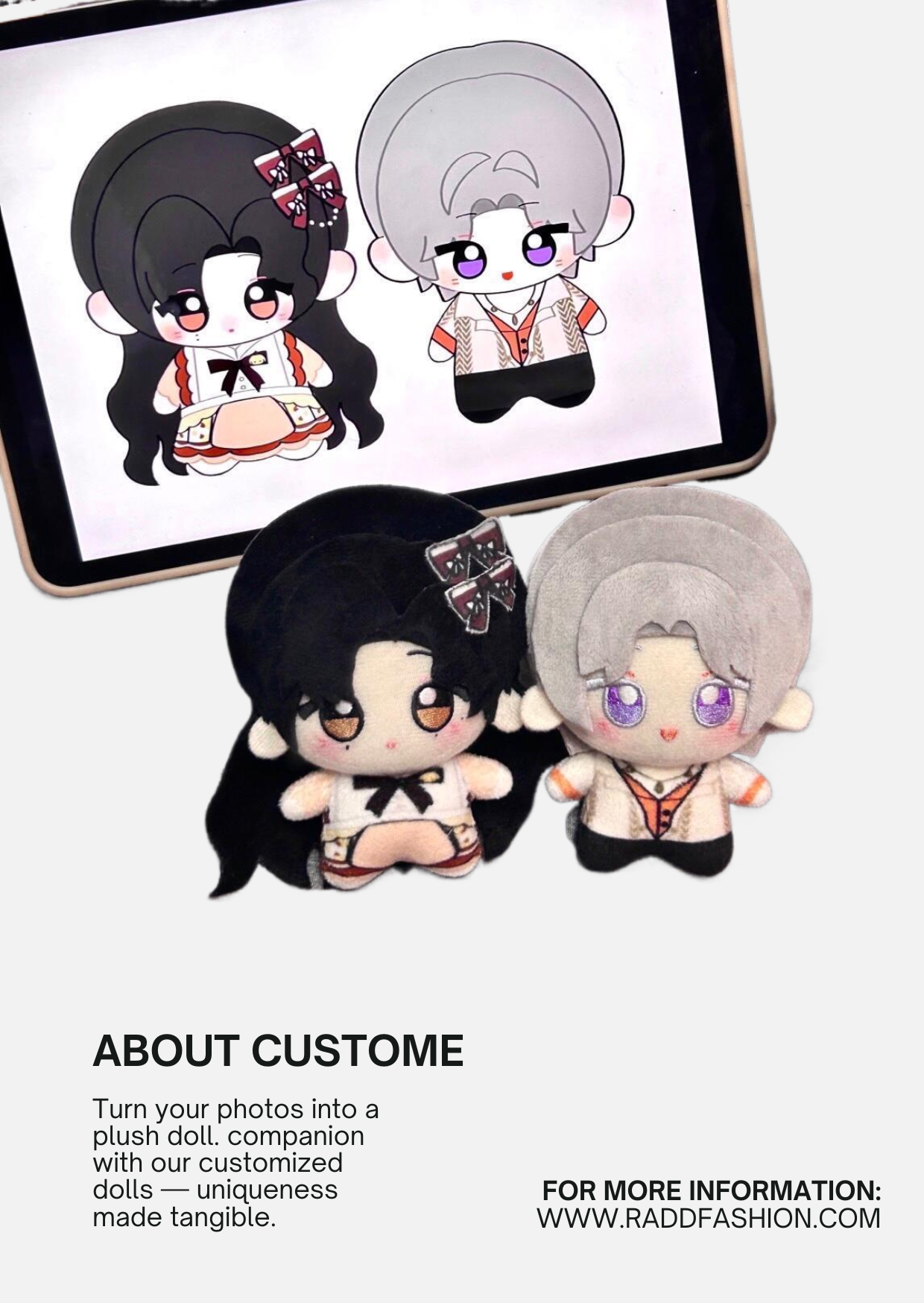 Custome your photo into plush doll