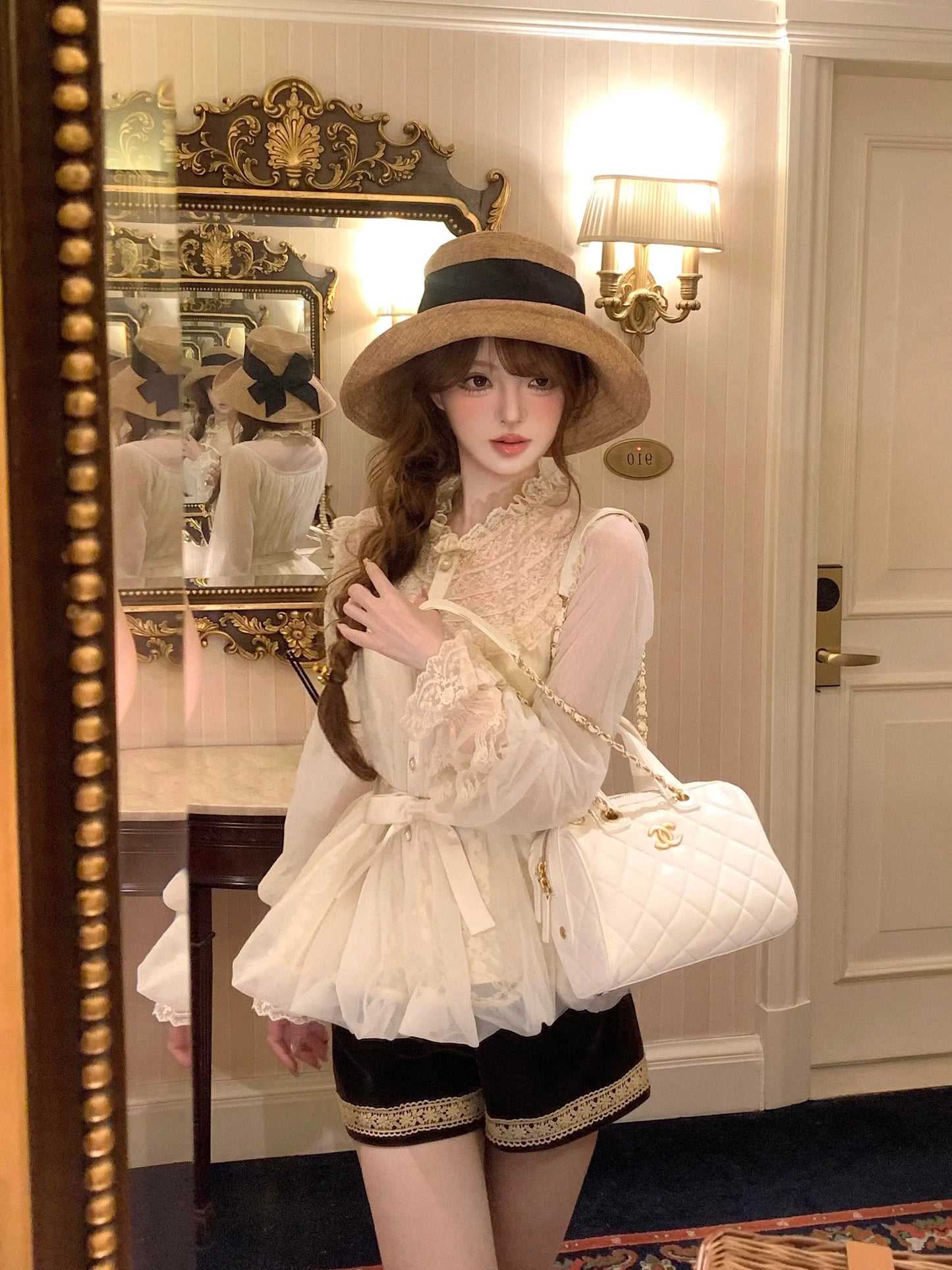 Victorian Lace Ruffle Blouse