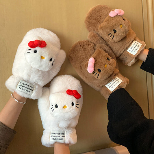 Hello Kitty plush gloves
