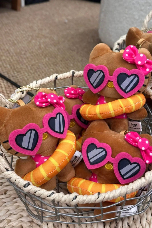 Swim ring vacation hello Kitty plush pendant