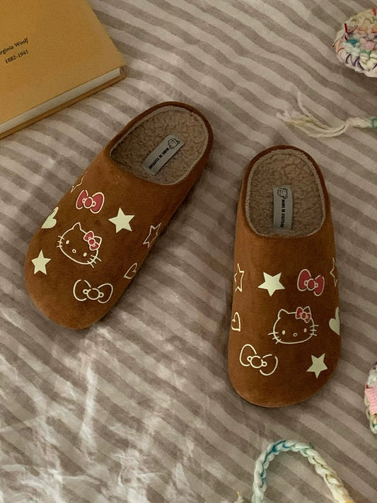 HelloKitty Pocken shoes with plush warm slippers