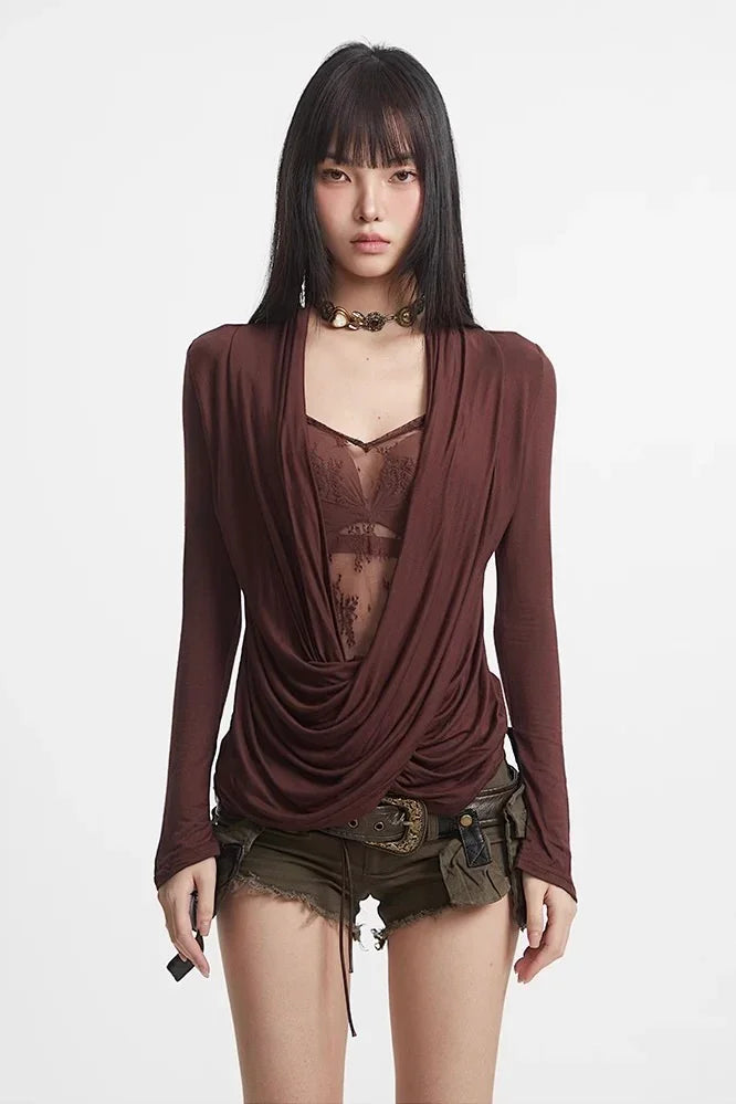 Lace mesh patchwork top